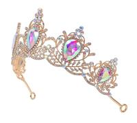 SOIMISS Vintage Rhinestone Tiara Crown Headband Baroque Queen Wedding Hair Jewelry for Bride