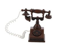 SOIMISS Vintage Rotary Telephone Decor for Dollhouse Miniatures Retro Phone for Creative Play Dollhouse Accessories Unique Home Decoration