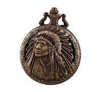 SOIMISS Vintage Unisex Pocket Watch with Unique Dial and Elegant Alloy Case Featuring Good Touch Feeling and Long Chain, as A Pocket Watch Pendant for Everyday Use