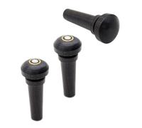 SOIMISS Violin Tailpins Set of 3 Ebony Pieces with 2 Eyelet Tailpins and 1 without Eyelet for Sturdy Violin Parts Replacement