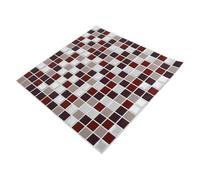 SOIMISS Wall Decal Wall Sticker Creative Mosaic Self Adhesive PET PU Glue Red for Doors and Closets, Kitchen and Hallway