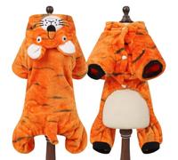 SOIMISS Warm and Comfortable Coral Fleece Dog Halloween Costume for Puppies and Small Sized Dogs, Orange Designer Pet Outfit Suitable for Halloween and Daily Wear, Size S