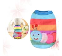 SOIMISS Warm Easy to Put and Take, Coral Fleece Material Cartoon Caterpillar Pet Vest Comfortable Autumn Winter Dog Clothes for Small Dogs and Cats Sleeping Time or Photos