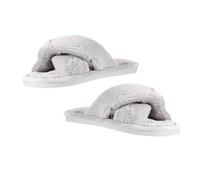 SOIMISS Warm Plush Cross Strap Slippers for Women Anti-slip Indoor Footwear Soft Breathable Winter House Shoes Cozy Open Toe Design Autumn Home Warmth