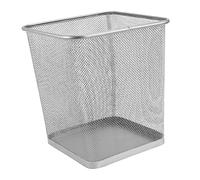 SOIMISS Wastepaper Basket Small Square Silver Rust Resistant Iron Trash Can for Office and Home Multipurpose Storage Bin Lightweight and Dustbin
