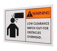 SOIMISS Watch Your Head Warning Sign 5 Pcs Adhesive Safety Sticker Sturdy Pet Pp Material Easy Application for Vehicle and Construction Site Safety