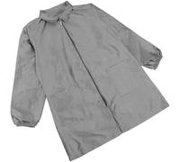 SOIMISS Water-Resistant Grooming Apron for Women Medium Gray Pet Grooming Workwear with Long Sleeves Professional Dog Uniform Suitable for Salon and Home Use