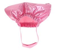 SOIMISS Waterproof Pet Shower Cap for Dogs and Cats, Medium Red Bath Ear Protector with Adjustable Strap, Reusable Dog Ear Covers for Bathing and Grooming