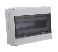 SOIMISS Way Distribution Box with Transparent Window Branch Circuit Breaker Enclosure Surface Mount Power Protection Box with Din Rail for Home and Industrial Use