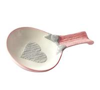 SOIMISS Wear Resistant Marble Spoon Rest Small Ceramic Scoop Holder Kitchen Utensil Stand with Decorative Design for Household Tableware Organization and Gift