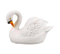 SOIMISS Weatherproof Swan Sculpture for Outdoor Garden Decor Realistic Courtyard Swan Figurine with Stable Base Patio Ornament for Public Spaces