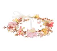 SOIMISS Wedding Bridal Headband for Lightweight Flower Headpiece with Pearl Accents and Ribbon, Easy to Wear and Take, Wedding Hair Accessory