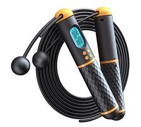 SOIMISS Weighted Jump Rope with Counter Adjustable Anti-slip Handles and Wire Cordless Option for Indoor Fitness Mma Boxing Cross Training and Home Workouts