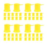 SOIMISS Wheel Nut Covers: Car Nut Cover Accessories for Cars Tire Screw Cap Yellow Plastic Kitchen Counter Storage Dining Table Service Workshop Bench Layout, 50 PCS