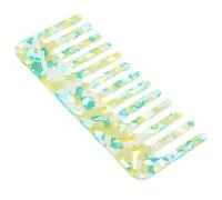 SOIMISS Wide Tooth Detangler Hair Comb Lightweight Styling Comb for Thick and Curly Hair Travel Use, Suitable for Men and Women, Pale Green Acetate Material