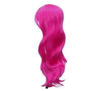 SOIMISS Wig Long Curly Hair Women Wig Cosplay High Temperature Synthetic for Dancing Party Stage Performance Rosy