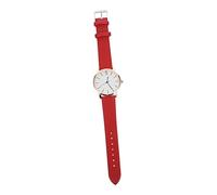 SOIMISS Women Belt Watch with Precise Movement and Adjustable Red Leather Strap Lightweight Girls Casual Wrist Watch Suitable for Everyday Wear