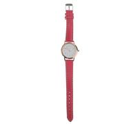 SOIMISS Women Fashion Quartz Wrist Watch with Red Pu Strap, Comfortable to Wear and Waterproof, Classic and Elegant Design Suitable for Dating and Party