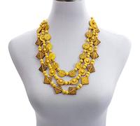 SOIMISS Womens Jewelry Shell Necklace Choker Wooden Bead Necklace Bohemia Beaded Necklace Embroidery Necklace Pendant Necklaces Green Statement Necklace Bamboo Woman Vintage Chain Necklace