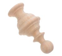 SOIMISS Wood Finials for Staircases Unfinished Hand Carved Decorative Topper for DIY Crafts Curtain Rods Furniture Making Durable Solid Wood Design Artistic Detailing for Home Improvement
