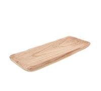 SOIMISS Wood Serving Platter Rectangular Solid Wood Tray Handcrafted Smooth Edges for Food Presentation Appetizers Snacks Fruit Cheese Tea Dessert Elegant Kitchen Counter and Coffee Table
