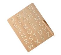 SOIMISS Wooden Alphabet Number Tracing Board Double Sided Letter Recognition Tool for Preschoolers Homeschooling Educational Writing Practice Montessori Style