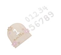 SOIMISS Wooden Baby Monthly Marker Sign Set Exquisitely Crafted Table Decor with Elegant Charm, Gift for Expecting or New Mothers, for Newborn Photography and Announcement