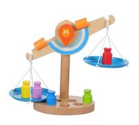 SOIMISS Wooden Balance Math with Weights for Montessori Educational Lion Scale for Preschoolers Hand Eye Coordination Problem Solving Development Stem Learning Boys