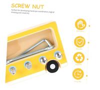SOIMISS Wooden Bus Shaped Busy Board Early Educational for Cognitive Screw Nut Plaything Safe Material Lightweight Portable Development Activity for Preschoolers