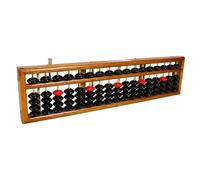 SOIMISS Wooden Chinese Abacus Column Traditional Beads Counting Tool for Home School Learning Mental Arithmetic Calculator for Adults Educational Use