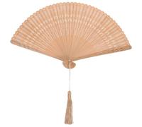 SOIMISS Wooden Folding Fan, Handheld Fan for Women, Vintage Bamboo Fans with Tassel, Handheld Fan Folding, Portable Chinese Fan & Japanese Fan Style, Weeding Party Prom Festival DIY Home Decorations