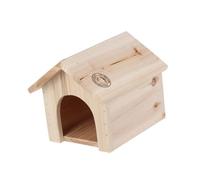 SOIMISS Wooden House Model Triangle Chalet for Squirrel Pet Supplies Resistant to Heat and Bite Natural Pine Wood Material for Outdoor Squirrel Nest Box