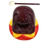 SOIMISS Wooden Percussion Knocker Stick Buddhist Religious Tool Ergonomic Design Safe Woodblock for Meditation Music Teaching and Early Childhood Performance