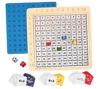 SOIMISS Wooden Set Educational Multiplication Addition Board for Montessori Counting Game Premium Quality Interactive Math Learning for Early Childhood Development