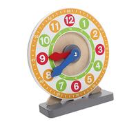 SOIMISS Wooden Teaching Clock Educational for Large Smooth Edges Learning Aid Promotes Hand Eye Coordination Logical Thinking and Creative Skills Development
