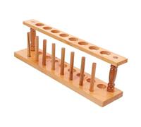 SOIMISS Wooden Test Tube Rack Laboratory Stand Lightweight Reusable Natural Material Practical Storage Organizer for School and Scientific Experiments