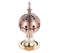 SOIMISS Wrought Iron Incense Burner Hollow-Out Candle Stand with Base Desktop Censer Ornament for Home Decor Office Hotel and Restaurant Warm Atmosphere Accent