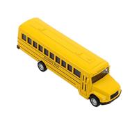 SOIMISS Yellow School Bus Die Cast Metal Pull Back Vehicle for Design Educational Play for Boys for Birthday Classroom Rewards