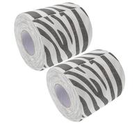 SOIMISS Zebra Print Bathroom Tissue 2Pcs Self Adhesive Wrap Space-Saving Roll for Modern Bathroom Decor