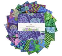 Soimoi 40 Pcs 10 x 10 inches Quilting Fabric Bundles Precut, DIY Cotton Fabric Squares, Printed Layer Cakes Patchwork Materials for Crafts Cloths Decor,Charm Squares for Quilts- Ocean Garden Bliss