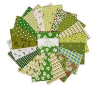 Soimoi 40 Pcs Cotton Fabric Squares Bundles Charm Packs for Quilting, Fat Quarter Layer Cakes, Precuts Quilt Squares 5 x 5 inches, DIY Fabric Bundle - Meadow Bliss