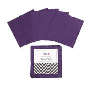 Soimoi 40 Pcs Solid Cotton Fabric Squares Bundles Charm Packs for Quilting, Fat Quarter Layer Cakes, Fabric Scraps for Crafts,Precuts Quilt Squares 10 X 10 inches, DIY Fabric Bundle - Berry Purple