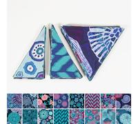 Soimoi 60 Degree Triangle & Wedge Precut Quilt Kit - 126 Pcs 5 Inch Equilateral Triangles with Mirrored Finishing Wedges - Starched Cotton Fabric for Pyramids, Kaleidoscope & Star Quilts