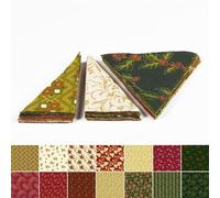 Soimoi 60 Degree Triangle & Wedge Precut Quilt Kit - Starched Cotton Fabric for Pyramids, Kaleidoscope & Star Quilts - 126 Pcs 5 Inch Equilateral Triangles with Mirrored Finishing Wedges