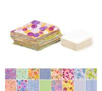 Soimoi 60° Diamond Precut Quilt Kit - 120 Cotton Fabric Diamonds + 120 EPP Papers - Precision Shapes for English Paper Piecing, Diamond Stars, Tumbling Blocks & Geometric Quilts