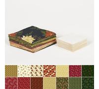 Soimoi 60° Diamond Precut Quilt Kit - 120 Cotton Fabric Diamonds + 120 EPP Papers - Precision Shapes for English Paper Piecing, Diamond Stars, Tumbling Blocks & Geometric Quilts