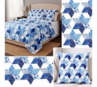 Soimoi 60° Diamond Precut Quilt Kit - 120 Cotton Fabric Diamonds + 120 EPP Papers - Precision Shapes for English Paper Piecing, Diamond Stars, Tumbling Blocks & Geometric Quilts