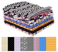 Soimoi 8 Pc Fat Quarter Bundle, African Tribal Print 18"x 22" DIY Patchwork-100% Cotton Pre-Cut Quilting Fabric Multicolor