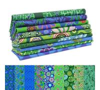 Soimoi 9Pcs Fat Quarter Bundle 100% Cotton Fabric, DIY Making Supplies Patchwork, Cushions Cotton Fabric for Patchwork 18" x 22" - Ocean Garden Bliss