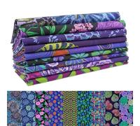 Soimoi 9Pcs Fat Quarter Bundle 100% Cotton Fabric, DIY Making Supplies Quilting Patchwork Fabric, Cushions Cotton Fat Quarter for Patchwork 18" x 22" - Ocean Garden Bliss